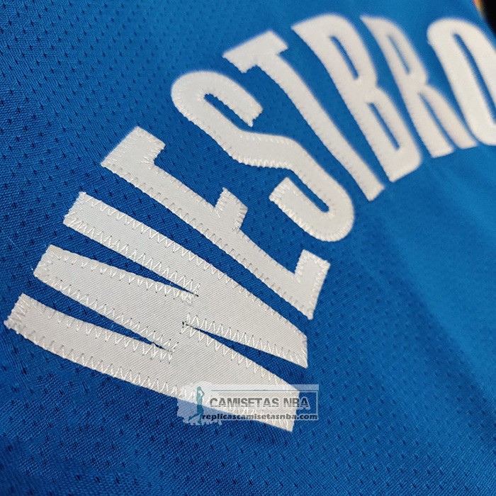 Camiseta Oklahoma City Thunder Russell Westbrook NO 0 Icon Autentico Azul
